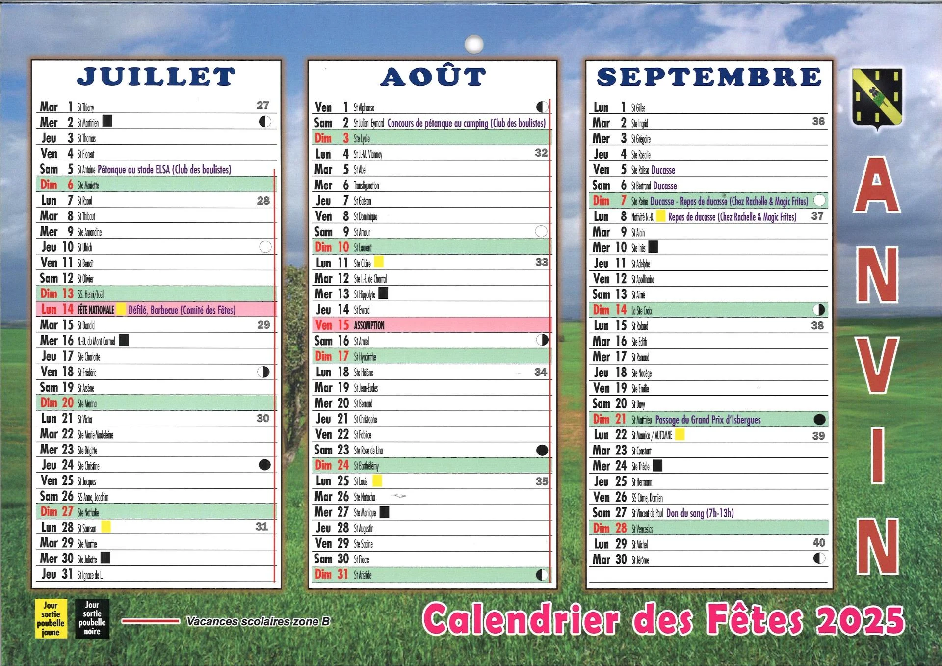 3 juillet aout septembre 2